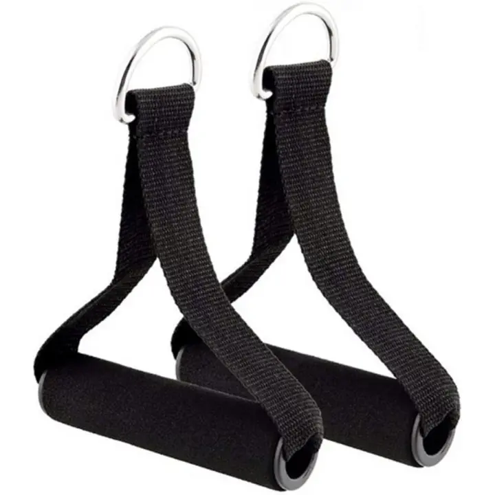 Banda de resistencia de espuma con mango de 2 piezas, repuesto para equipo de gimnasio, color negro, para entrenamiento de yoga - 1