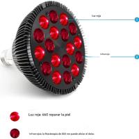 Lámpara de terapia de luz roja, dispositivo de terapia de luz infrarroja Wolezek 36W 18 Led, 660nm Rojo y 850nm infrarrojo buscar Combo bombilla Roja - details 1