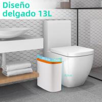 Basurero Automático Para Baño Y Cocina Con Sensor De Movimiento Y Cubierta Resistente Al Agua Canasto Delgado Para Dormitorio - details 11