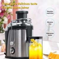Centrifugadora Extractor de Jugo 400 W, Licuadoras Para Verduras y Frutas, Licuadora de Acero Inoxidable, Fácil de Limpiar, 2 Modos de Velocidad, 65MM de Boca Ancha, Pies Nondeslizantes, Libre de BPA, con Botella de Separación - details 2