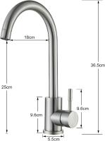 360° Swivel Stainless Steel Kitchen Faucet,Cold-Hot Water Single Handle Sink Basin Faucet For Kitchen And Sink - details 5