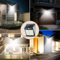 Lámpara Solar Exterior Con Sensor De Movimiento 238 LED Luz De Pared Segura Con 3 Modos De Iluminación Luz De Inundación Solar - details 9