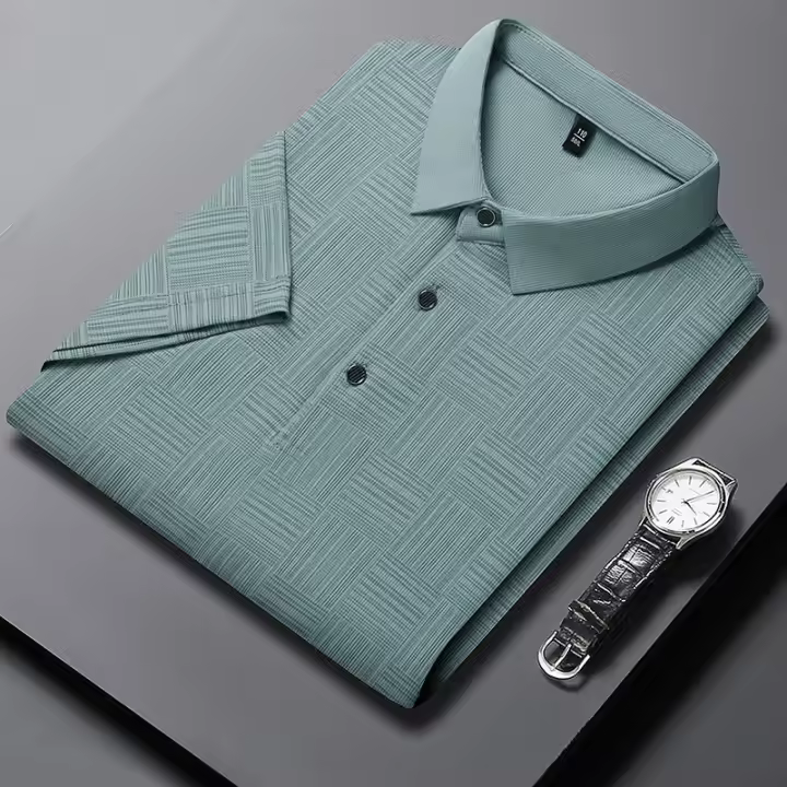 Camisa Polo De Algodón Impresión Para Hombre 2024 Estilo Casual Transpirable Y Cómoda Con Mangas Cortas Moda Primavera Verano - 1