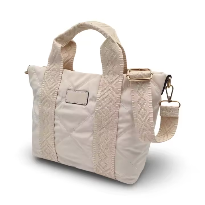 Bolso de Nylon de Amplia Capacidad en Varios Colores - Colección Primavera-Verano 2025 - Asas de Mano y Bandolera Regulable - Ligero y Cómodo para Diferentes Usos - 1