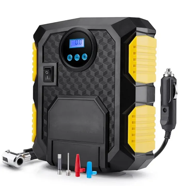 Compresor de aire portátil para automóvil, bomba de inflado de neumáticos digital con lámpara LED, compresor de compresión para coche y motocicleta - 1