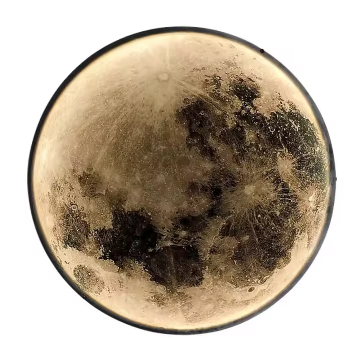 Lámpara De Pared Lunar Moderna Y Lucrecia Para Pasillo Creativo Arte Muralla Decoración De Fondo De Sala De Estar Luz De Cama - 1