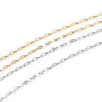 Cadena De Labios De Acero Inoxidable 2mm Color Oro Sin Fades 2 Metros Para Hacer Joyas DIY Accesorios Para Collares Y Pulseras - details 6