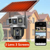 Cámara De Seguridad Solar WiFi Exterior Con Lente De 3 Enlaces Zoom 10X Vigilancia CCTV IP Para Hogar Inteligente Protección Video - details 4