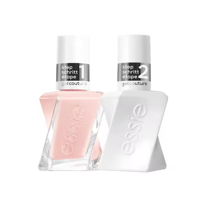 Essie | Esmalte de Uñas efecto Gel de Larga duración de Secado rápido - Gel Couture, tono 40 Fairy Tailor 13.5 ml + Top Coat efecto brillo - 1
