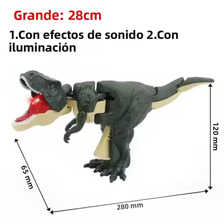 Juguete Antiestrés Manual Telescopio Resorte Swing Dinosaurio Fidget Regalo De Navidad Para Niños Sin Baterías Ni Control Remoto Material PVC - 1