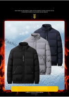 Chaqueta De Invierno Para Hombre Parka Térmica Casual Estilo Clásico Abrasadora Con Cierre De Cremallera Ropa De Hombre - details 0