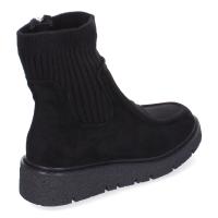 PuntoSalao Botines planos cómodos tejido elastico para mujer color negro YZ24-018 : Botines de Mujer Cómodos y Elegantes Tejido Elástico y Cierre de Cremallera Lateral Ideales para Toda Ocasión. - details 2