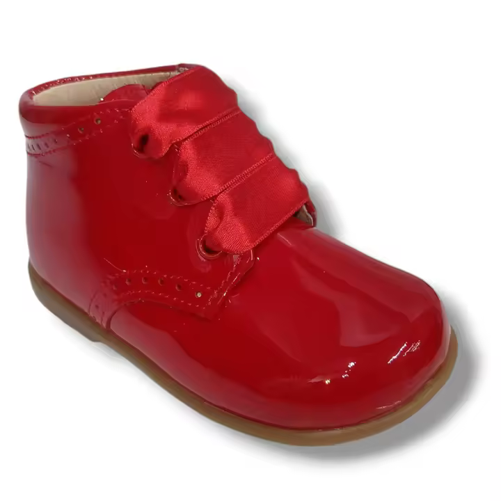 Ohmytoe Botas Primeros Pasos Niña 3198F NEW KAFFIR DEVIL CHAROL ROJO Respetuoso  calzado niños Winter ROYALE CORDONETS - 1
