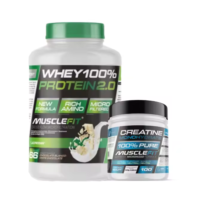 Pack Whey 100% Protein 2000g + Creatina 300g MuscleFIt + (regalo)  MuscleCult  Aumento Muscular - 1