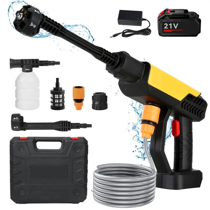 200Bar Pistola de agua de alta presión para lavado de coches, herramienta de riego de jardín para batería Makita de 18V, 3500W  Pistola eléctrica de lavado de automóviles de alta presión - 1