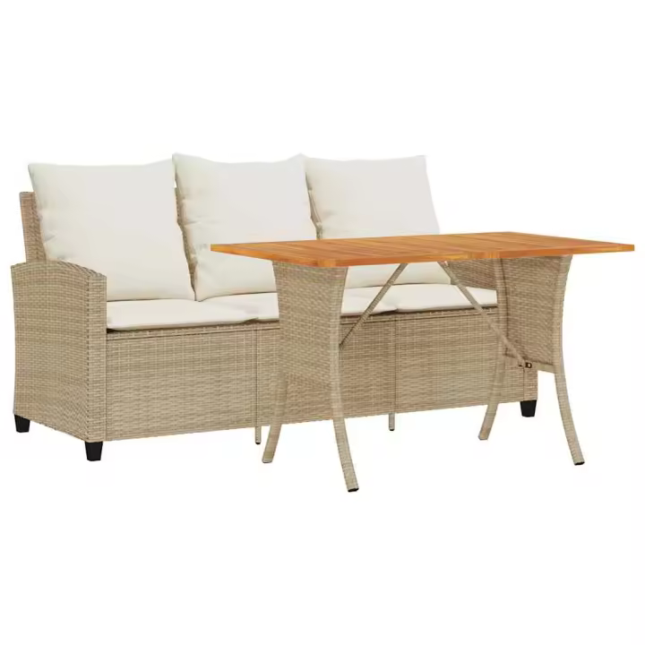 VidaXL Conjunto de jardín Mayo sofá triple + mesa - 1