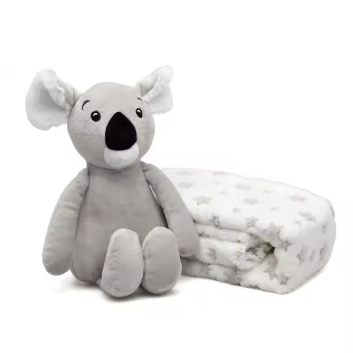 Kiokids Peluche Koala Gris Con Mantita 100% Poliester - 1