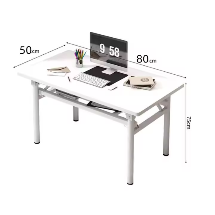 Mesa escritorio plegable, Ordenador Escritorio Oficina estudio , escritura para estudio, PC, portátil, mesa de trabajo, mesa de juegos, pata metal - 1