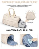 Bolsa de gimnasio con compartimento para zapatos, bolsa de lona deportiva, bolsa de viaje impermeable, cinturón de yoga, maletín con ruedas - details 5