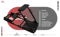 MODAUTO Cockpit SimRacing, Soporte de Simulacion, Estructura de SimRacing+Asientos Opcional - details 0