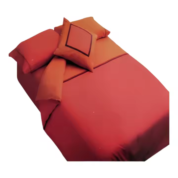 Futonia Funda Nórdica  Naranja 100% Algodón Cama 135 - Textura Suave y Fácil Limpieza - 1