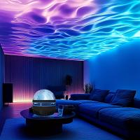 Proyector De Onda Oceánica USB Con 7 Modos De Color Y Brillo Ajustable Iluminación Multicolor Para Habitaciones - details 1