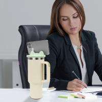 Tapa De Agua De Silicona a Prueba De Fugas Para Stanley 40oz Con Soporte De Teléfono Reemplazo De Taza Reutilizable Cubierta De Tumbler Accesorios VKTECH - details 3