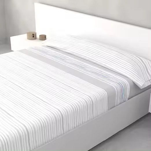 Juego de Sábanas Ligeros y Suaves Ultrafinos de Fibra Satén de Tacto Suave en Azul, Rosa, Gris, Verde Ropa de Cama de Alta Calidad - 1