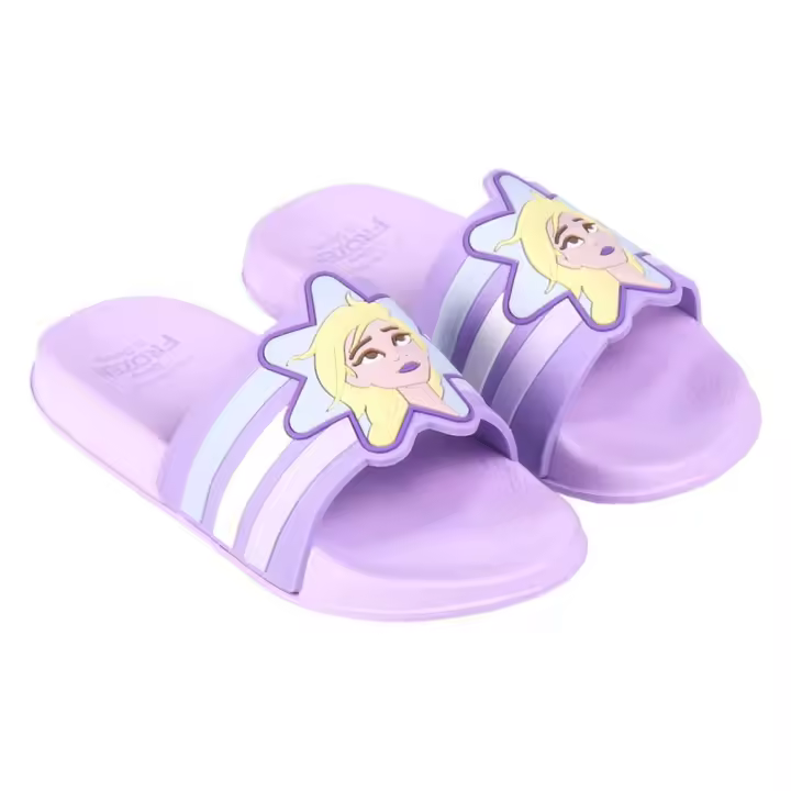 Chanclas Frozen Lila Niña - Motivo Grabado - 1