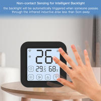 Controlador De Termostato WiFi MOES Tuya Con Pantalla LCD Y Botón Táctil Sensor De Temperatura Y Humedad Incluido Compatible Con Alexa - details 11