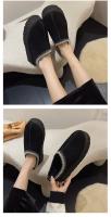 Zapatos De Plataforma Para Mujer Calzado Casual Con Punta Redonda Y Peluche Zapatos Slip-on De Bajo Boca Botas De Invierno Con Suela De Goma Para Vestir Y Uso Diario - details 4