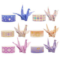 Set De 12 Rolls De Cinta De Washi Estelar Dorada Y Morada Para Scrapbooking Cinta De Máscara Láser Serie De Constelaciones Adhesivo De Tela Para Manualidades Y Estación De Oficina - details 8