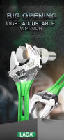 Llave De Mano Ajustable LAOA Con Gran Apertura Multifuncional Para Reparación De Tuberías De Baño 6-12 Pulgadas Herramienta De Plomería - details 0