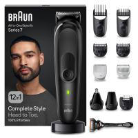 Braun | Recortadora Todo En Uno Series 7 MGK7460, Kit 12en1 Afeitado Masculino, Recorte De Barba, Depilación Masculina, Corte De Pelo, Nariz, Orejas, Lámina Ultraafilada, Base De Carga, Resistente Al Agua, Recargable, 100 Min Autonomía Inalámbrica - details 0