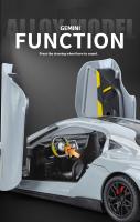 Modelo De Coche Supercarro Gemini GT De Aleación 1/24 Con Sonido Y Luz Vehículo De Simulación Juguete Coleccionable Para Niños - details 8