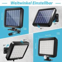 Luces solares para exteriores con sensor de movimiento, paquete de 2 - Luz solar para exteriores con 3 modos e interruptor, 56 luces solares LED con cable de 5 m, ángulo de iluminación de 120° - details 2