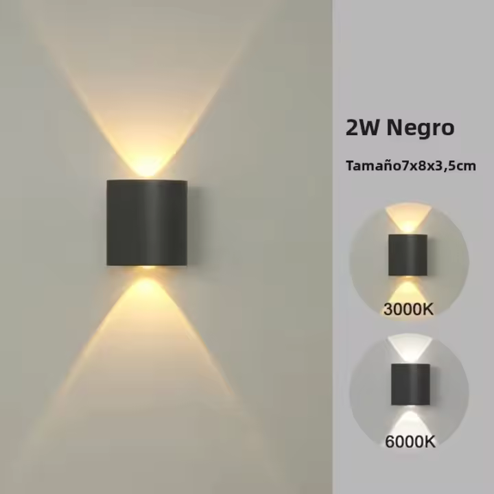 Lámpara De Pared LED Moderna Para Interior Y Exterior Luz Blanca Versátil Para Sala De Estar Corredor Dormitorio Decoración - 1