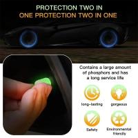 4-20PCS Luminosos Valvula De Neumático Para Coche Con Cubierta Fluorescente Noche Brillante Decorativa Para Motocicleta Bicicleta Rueda Tapa De Boquilla Antipolvo - details 2