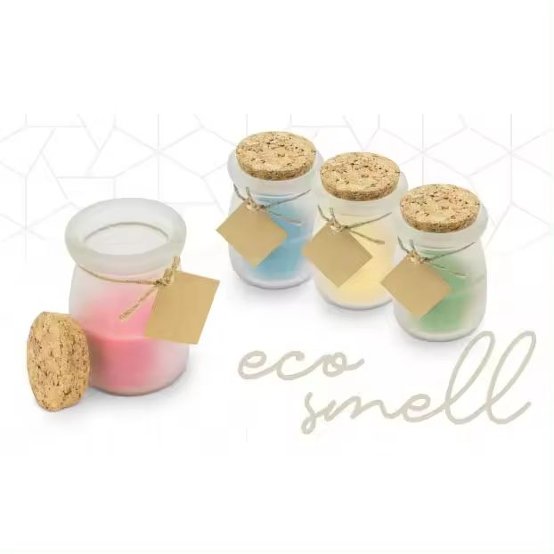 Lote 10 Velas Aromática Con Tapón Corcho Eco 100% - Velas Detalles Bodas Recuerdos Regalos - 1