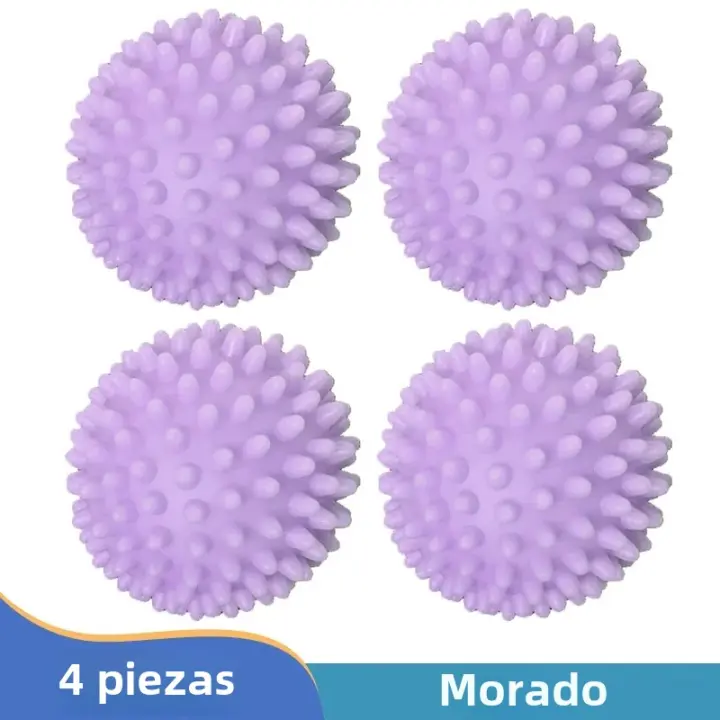 4Pcs Pelota De Secado Con PVC Reutilizable Para Lavado De Ropa Herramienta De Limpieza Doméstica Suavizante De Tela Para Máquina De Secado - 1