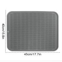Alfombrilla De Secado De Platos De Silicona Resistente Al Calor Para Encimera De Cocina Frigorífico O Protector De Placa De Cocina Moderno Ecológico - details 7