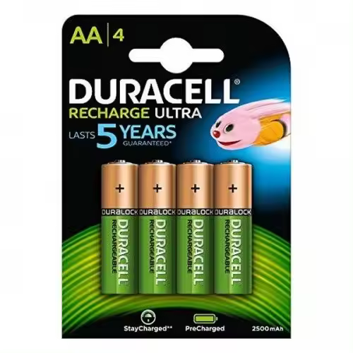 Pila duracell HR6 AA 2500mAh pack 4 pilas - 1