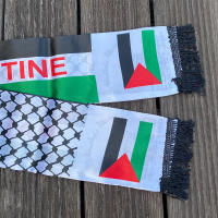 Pañuelo De Fútbol De 15x150cm Equipo De Palestina Estampado Digital En Seda Suave Bandera Personalizada Chaqueta De Moda - details 4