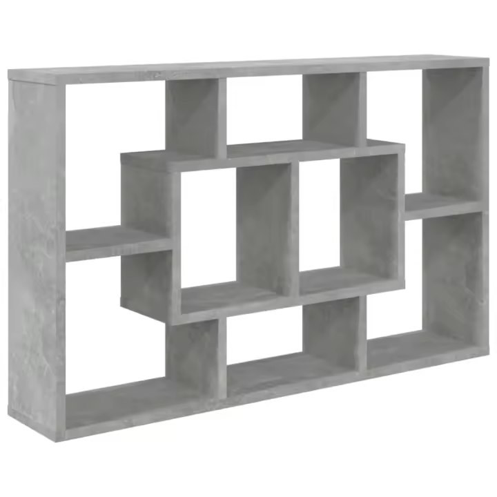 Estantería de madera gris Hormigón 85x16x52,5 cm - 1