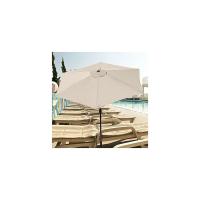 Sombrilla de jardín con 6 varillas robustas, sombrilla de playa, cobertizo de jardín, para balcón, terraza, terraza, piscina (diámetro 2,5 m) - Blanco - details 1