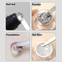 Varita De Mezcla De Gel Para Uñas De Acero Inoxidable Con Mango De Madera Herramienta Para Maquillaje Y Fundamentos De Esmalte De Uñas - details 3
