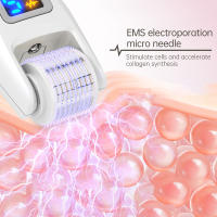 Hello Face Derma Roller G5 Bio Microneedling Con Terapia De Luz Roja Y Azul Y EMS Máquina Facial Para Regeneración De Cabello Y Barba - details 2