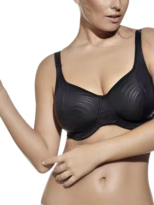 Sujetador Selene María con Aro Reductor y Detalles de Ondas y Lazo - 1