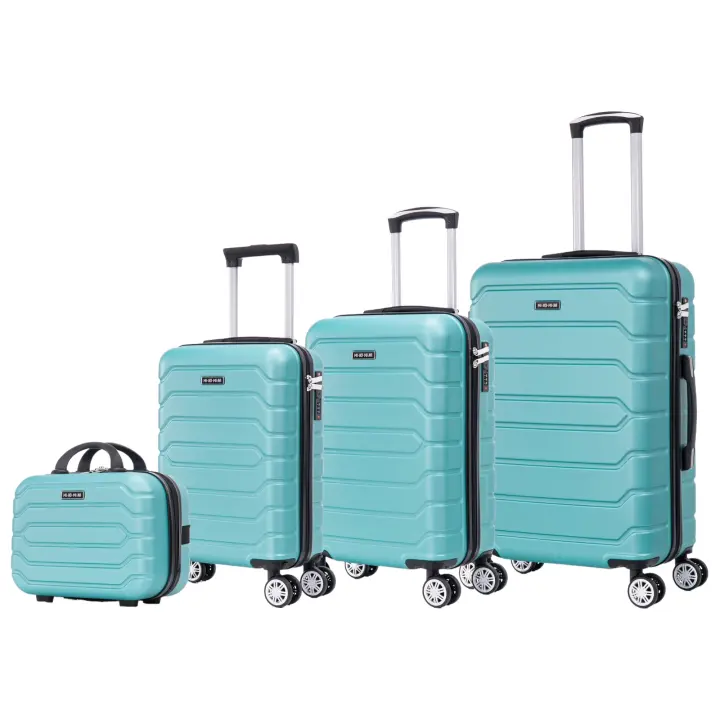 Conjunto de Maletas de Viaje Elegantes: Carcasa Ligera, Cerradura Numérica, 4 Ruedas Giratorias 360°, Asa Telescópica de Aluminio  Juego de Maletas  Maleta (6999 M005 8001 8002 FLASH ) - 1