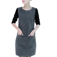 Vestido De Mujer Diario Con Mangas Largas Y Bolsillos Diseño Creativo A-Line Velocidad Con Bolsillo Sweatshirt De Terciopelo - details 3